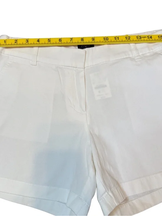 J. Crew White Cotton Shorts with Front Pockets - Picture 3 of 8